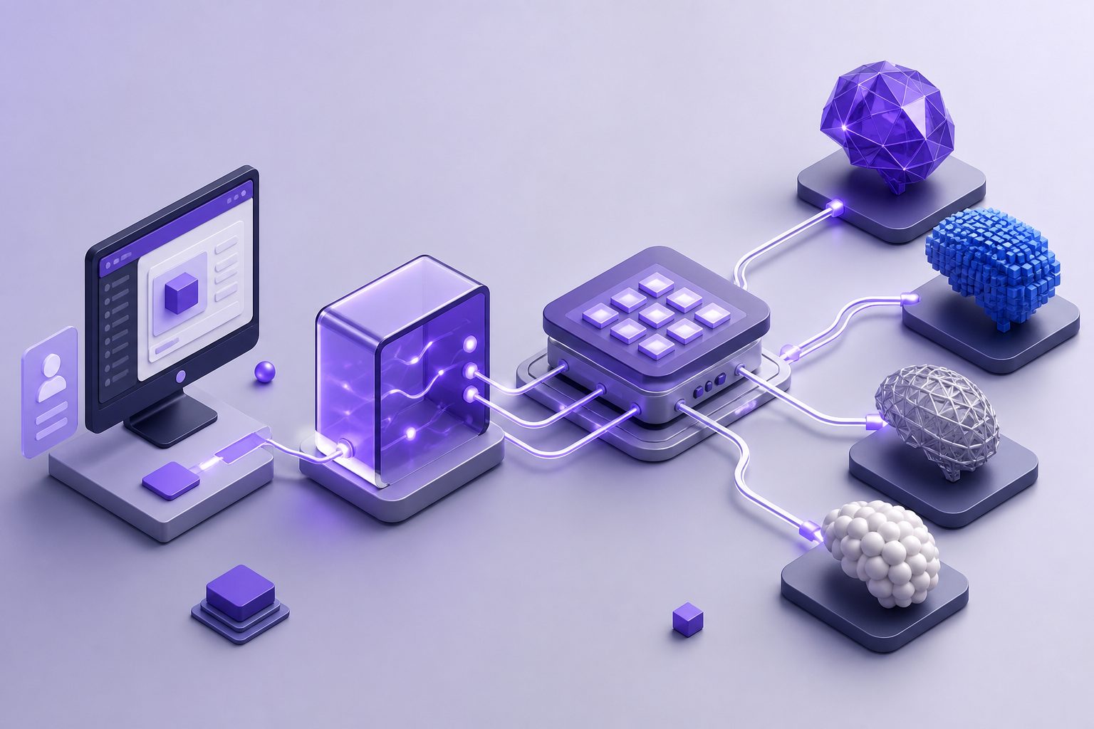 Unified AI API architecture connecting one application to multiple model providers