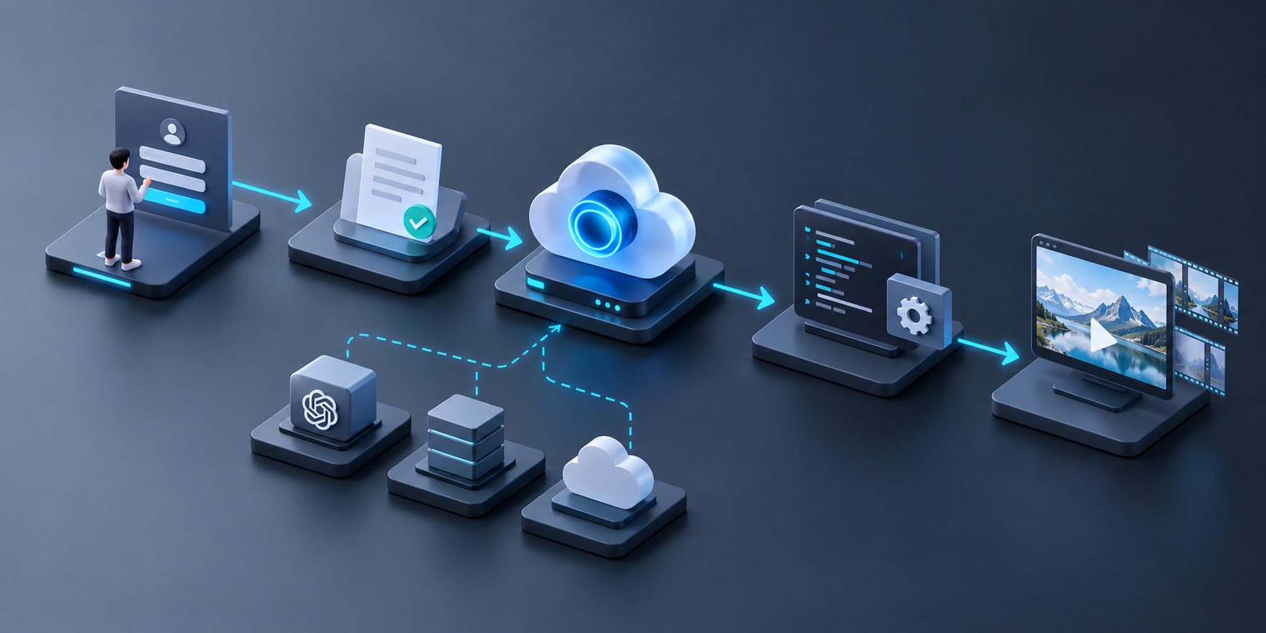 Sora API 接入流程示意图